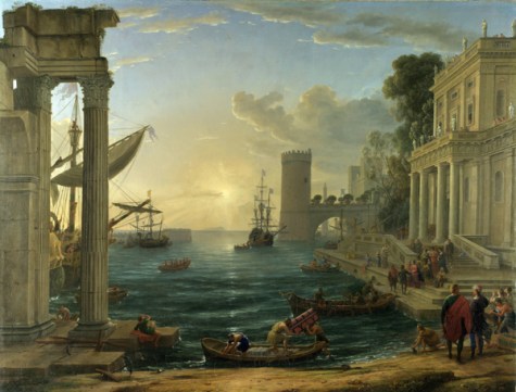 Seaport with the Embarkation of the Queen of Sheba by Claude Lorrain