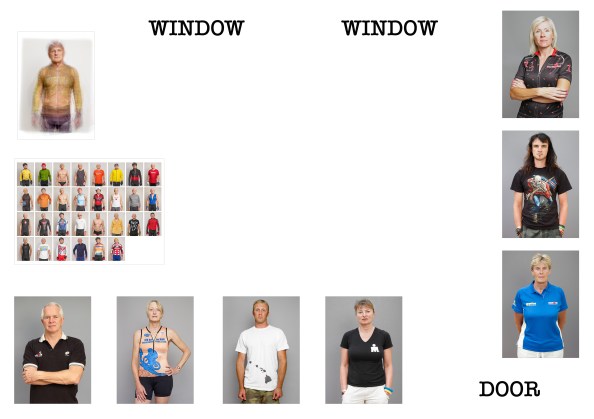 Student Exhibition - Bank Street Arts June 2014 Installation Outline ©Keith Greenough 2014