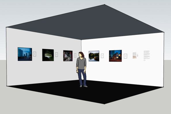 Lifting the Curtain - Exhibition Maquette (80x60 cm photographs with 10x8 inch framed texts)