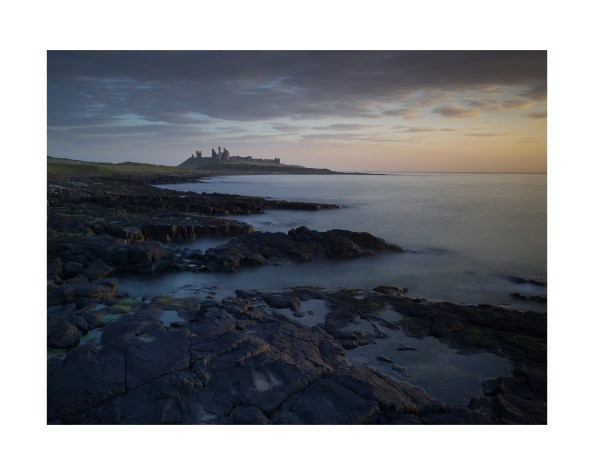 Hunstanburgh Castle at Dawn.