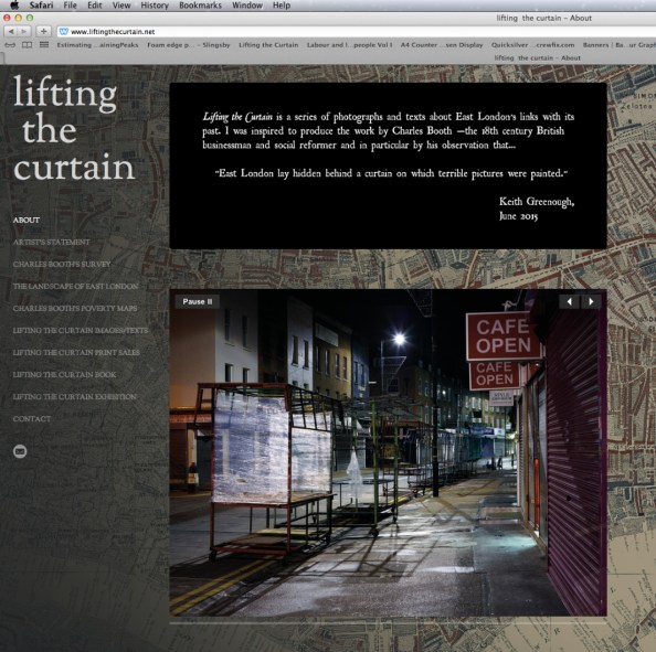 Lifting the Curtain Website ©Keith Greenough 2015