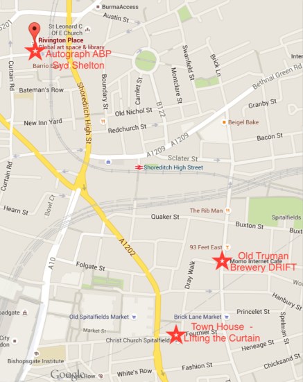 Map for Study Visit - East London Photography Festival